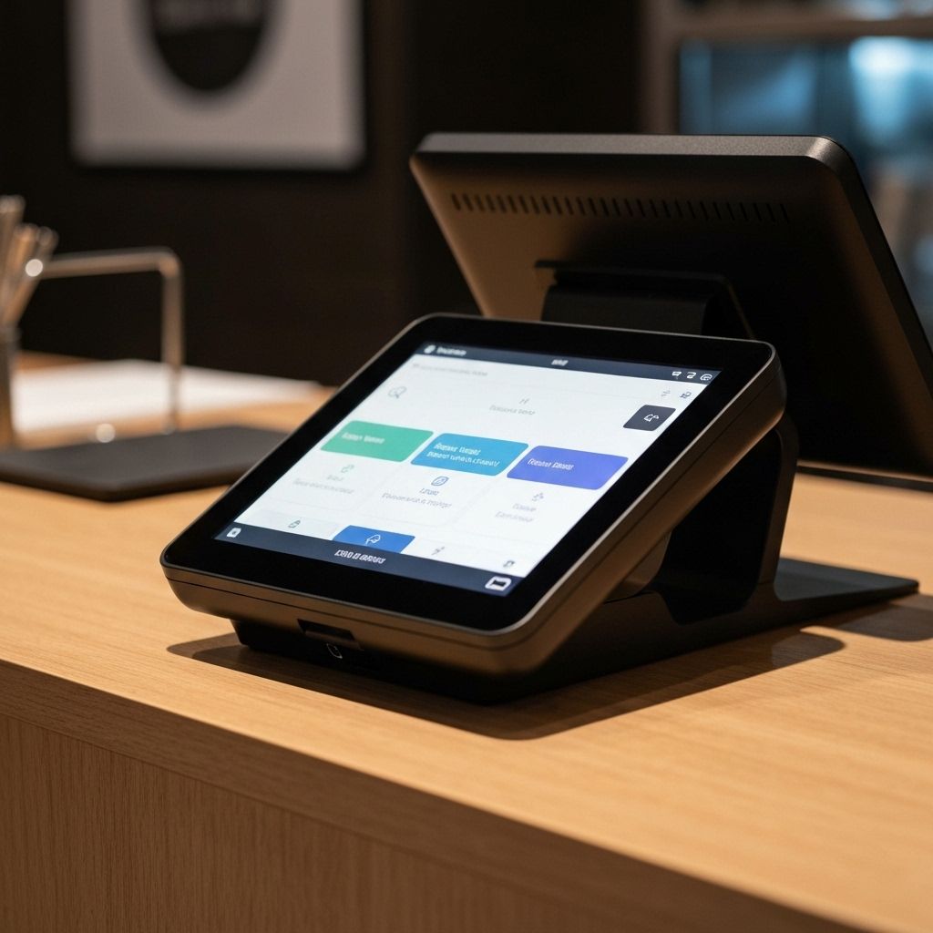 Europay POS Terminal on restaurant counter